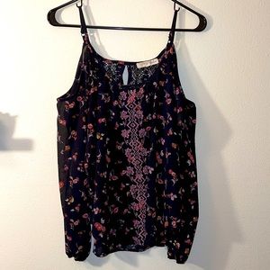 Off The Shoulder Floral 3/4 Length Shirt